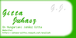 gitta juhasz business card